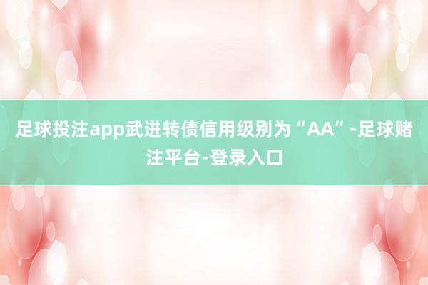 足球投注app武进转债信用级别为“AA”-足球赌注平台-登录入口