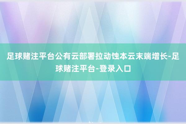 足球赌注平台公有云部署拉动蚀本云末端增长-足球赌注平台-登录入口