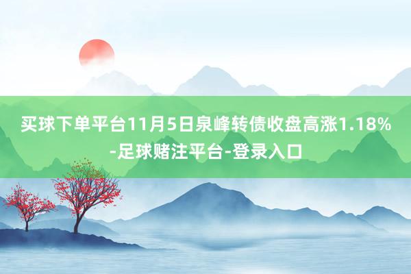 买球下单平台11月5日泉峰转债收盘高涨1.18%-足球赌注平台-登录入口